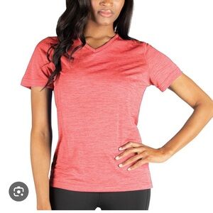 Charles River- 2764 WOMEN'S SPACE DYE PERFORMANCE TEE- NWT- Pink- Size Large